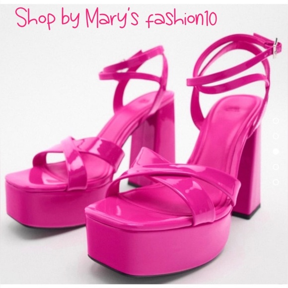 ZARA ~ STRAPPY CHUNKY PLATFORM
HEELED SANDALS (NWT) Bloggers Favorite. - Picture 5 of 11